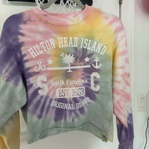 Hilton head island tye dye rainbow sweatshirt